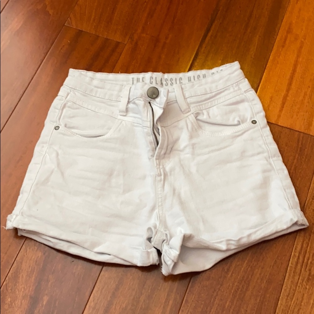 Cotton on - high rise white shorts - size 2